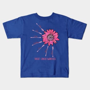 breast cancer faith sunflower  2 Kids T-Shirt